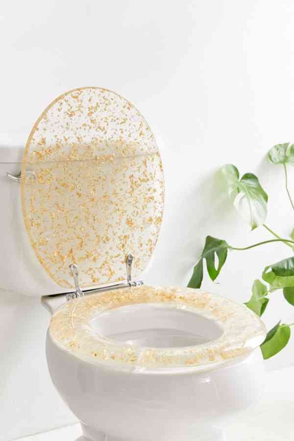 Gold-Flecked Toilet Seat