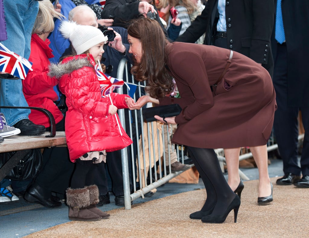 Pictures of Kate Middleton Crouching With Kids