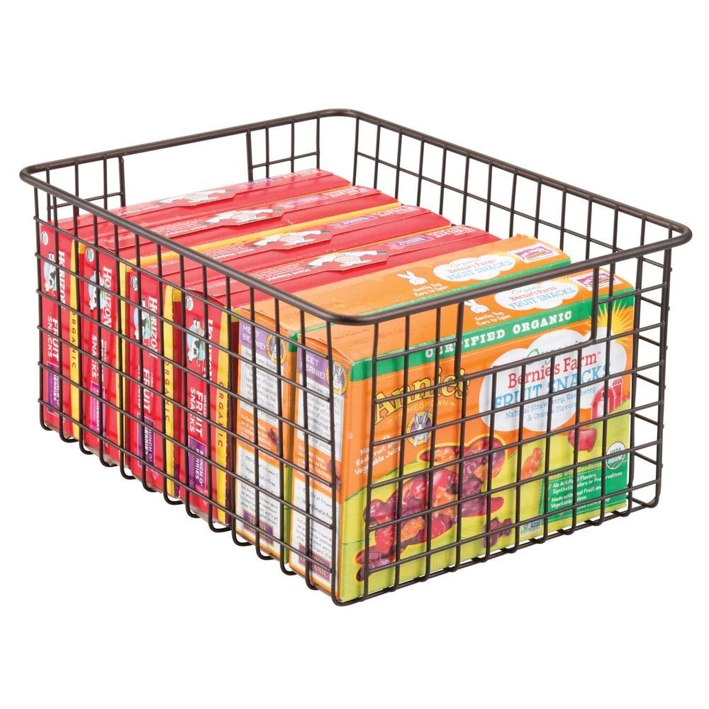 MDesign Farmhouse Decor Metal Wire FoodStorage Bin Best Food Storage