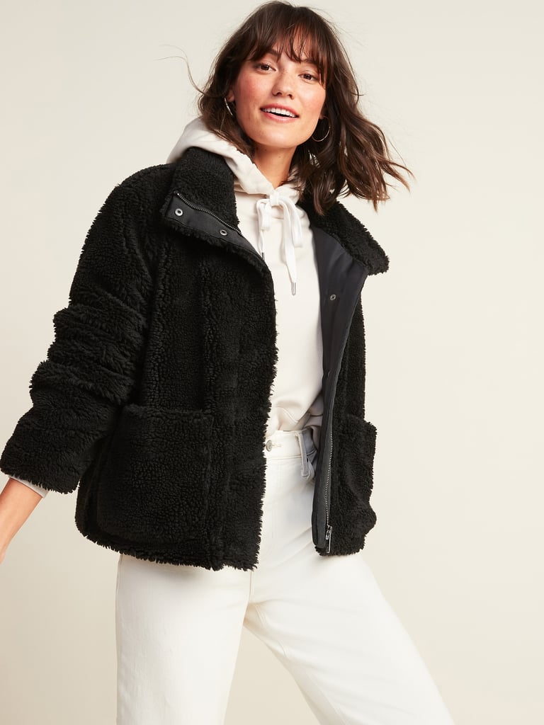 Old Navy Relaxed Cosy Sherpa Faux-Fur Jacket | Best Cosy and ...