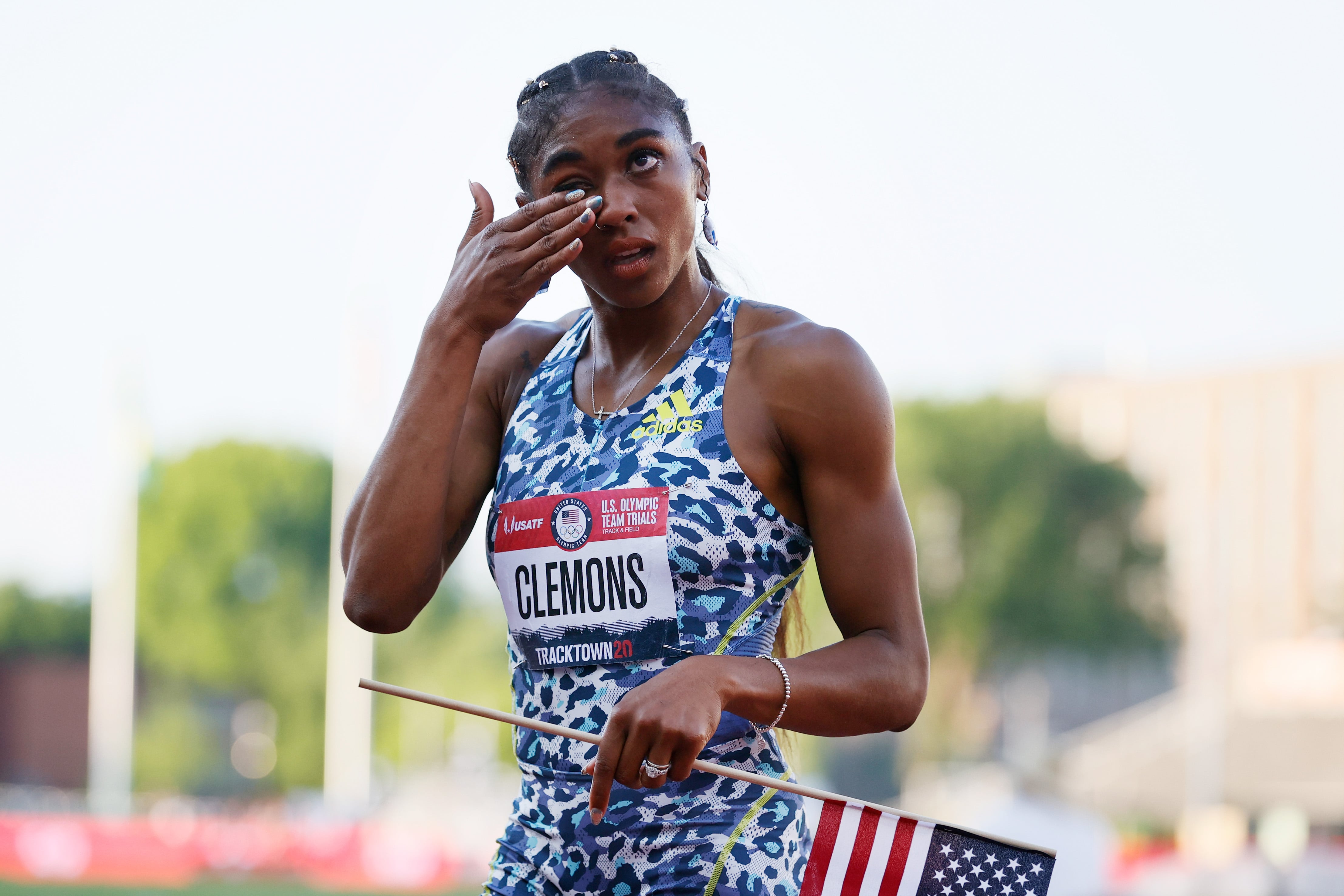 Christina Clemons Wears Doritos Earrings For Olympic Trials | PS