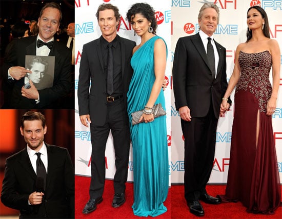 Photos of Matthew McConaughey, Camila Alves, Tobey Maguire, Keifer Sutherland, Catherine Zeta-Jones at  AFI Lifetime Achievement