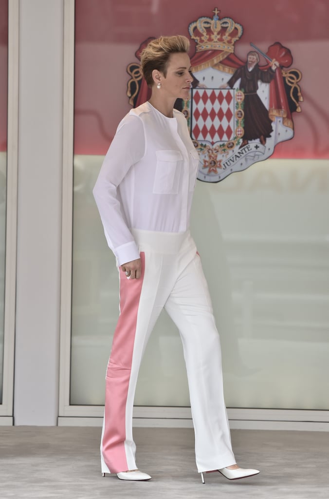 Charlene of Monaco's Jumpsuit at Grand Prix 2016