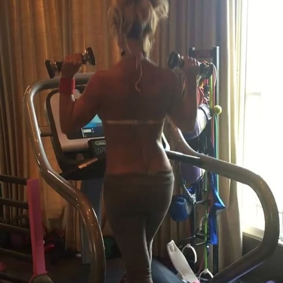 Britney Spears on Treadmill With Weights