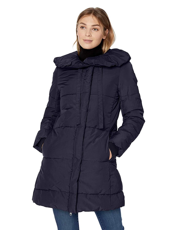 Lark & Ro Shoulder-Pillow Collar Puffer Jacket | Best Puffer Jackets ...