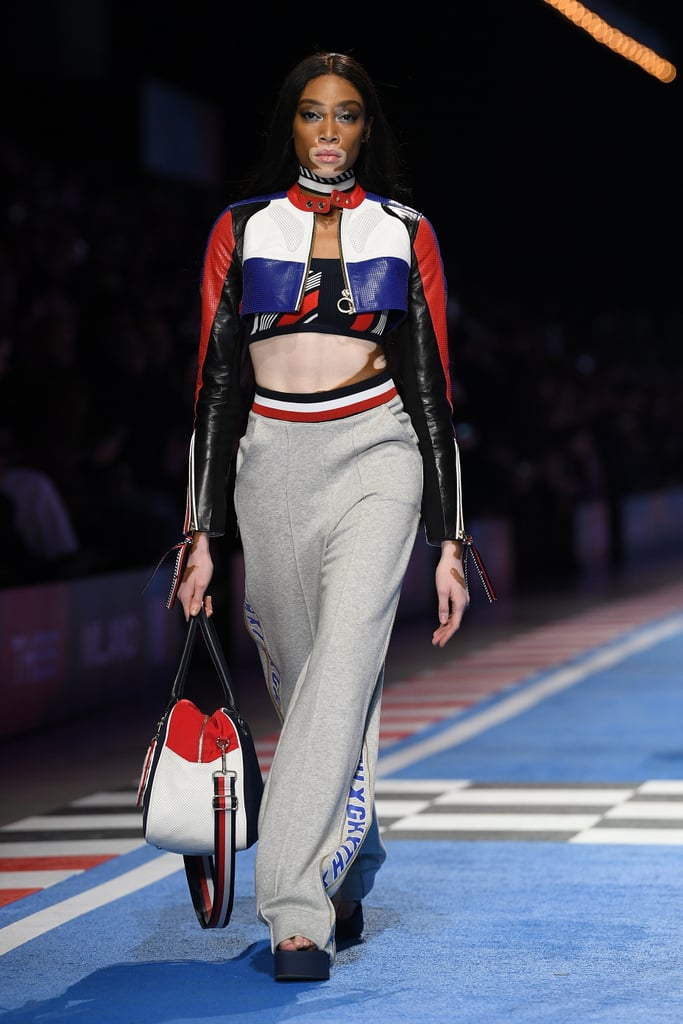 If sweatpants looked this good all the time, we'd be legally obligated to wear them 24/7. Winnie walked for Tommy Hilfiger back in February and simultaneously redefined our athleisure dreams.