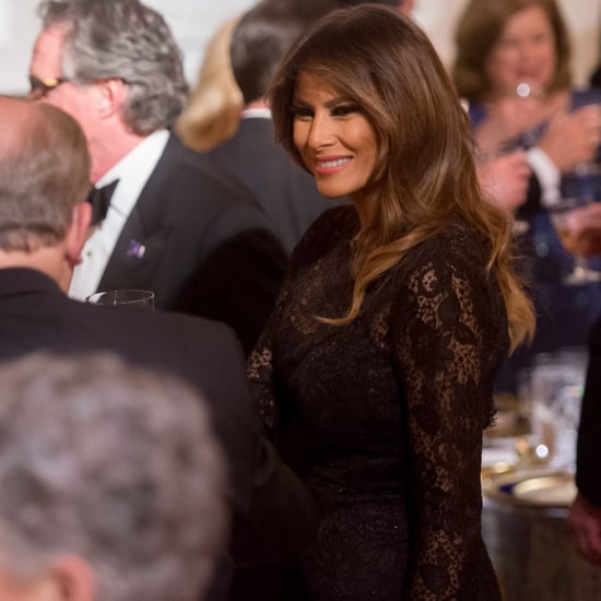 Melania Trump Black Lace Dress Governors' Ball 2018