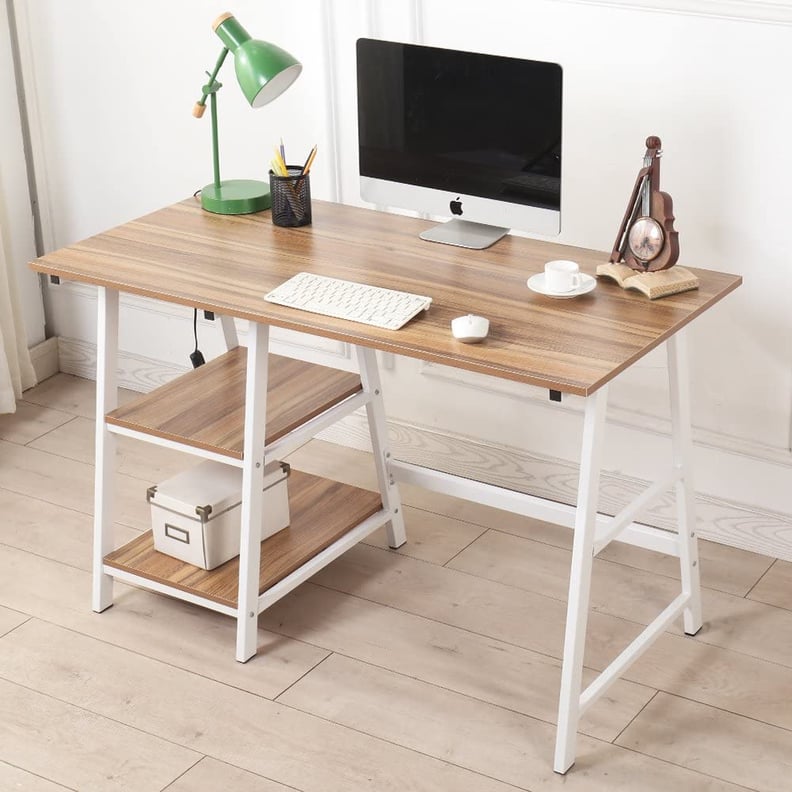 A Storage Desk: Trestle Desk Computer Desk