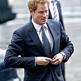 Prince Harry represented the British royal family at the National Service of Thanksgiving.