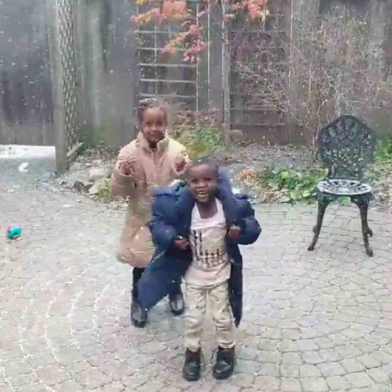 Refugee Children See Snow Fall For the First Time