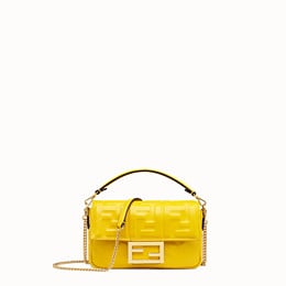 Fendi Yellow leather mini-bag - BAGUETTE