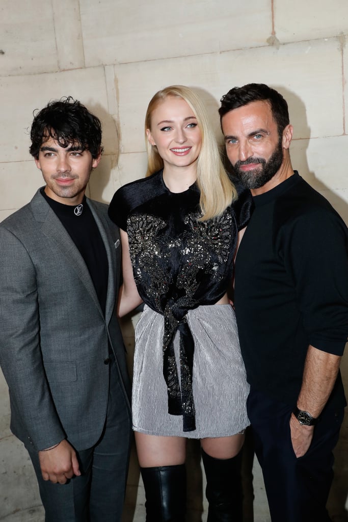 Pictured: Joe Jonas, Sophie Turner, and Nicolas Ghesquière