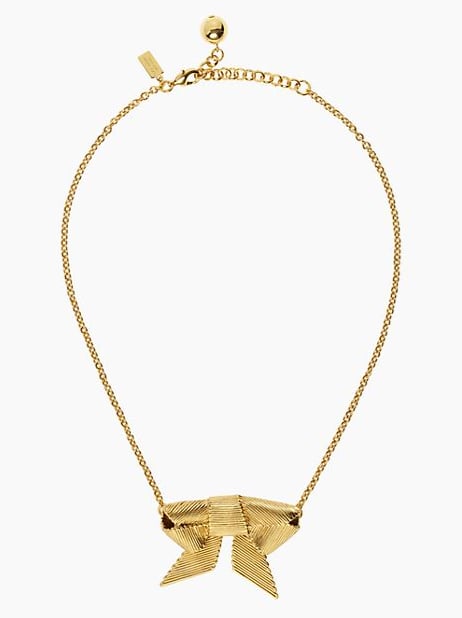 Kate Spade New York All Wrapped Up Small Gold Bow Necklace ($25, originally $95)