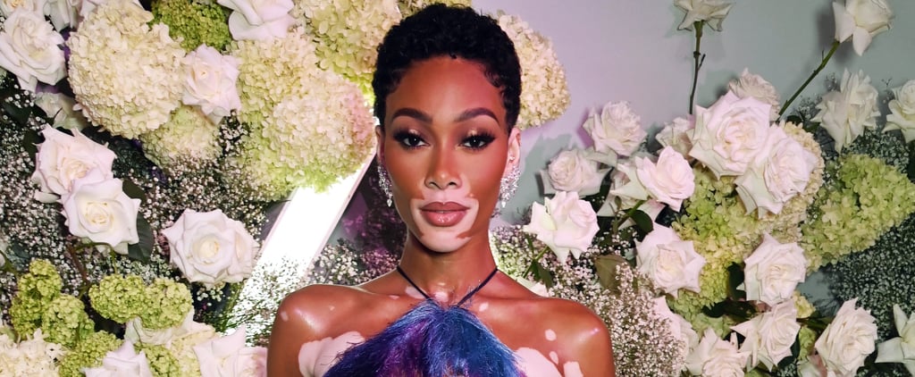 Winnie Harlow's Fuzzy Cutout Dress at Vogue World: London