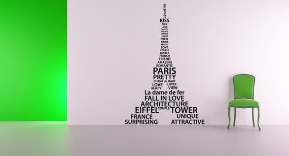 Eiffel Tower word cloud