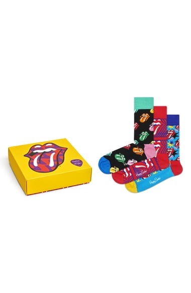 Happy Socks x Rolling Stones Assorted 3-Pack Socks Gift Box