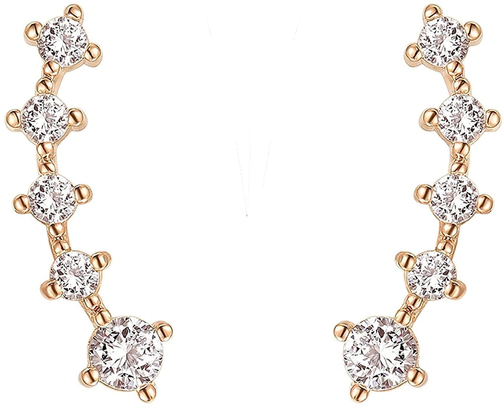 A Touch of Bling: Pavoi 14K Rose-Gold-Plated Post Climbers
