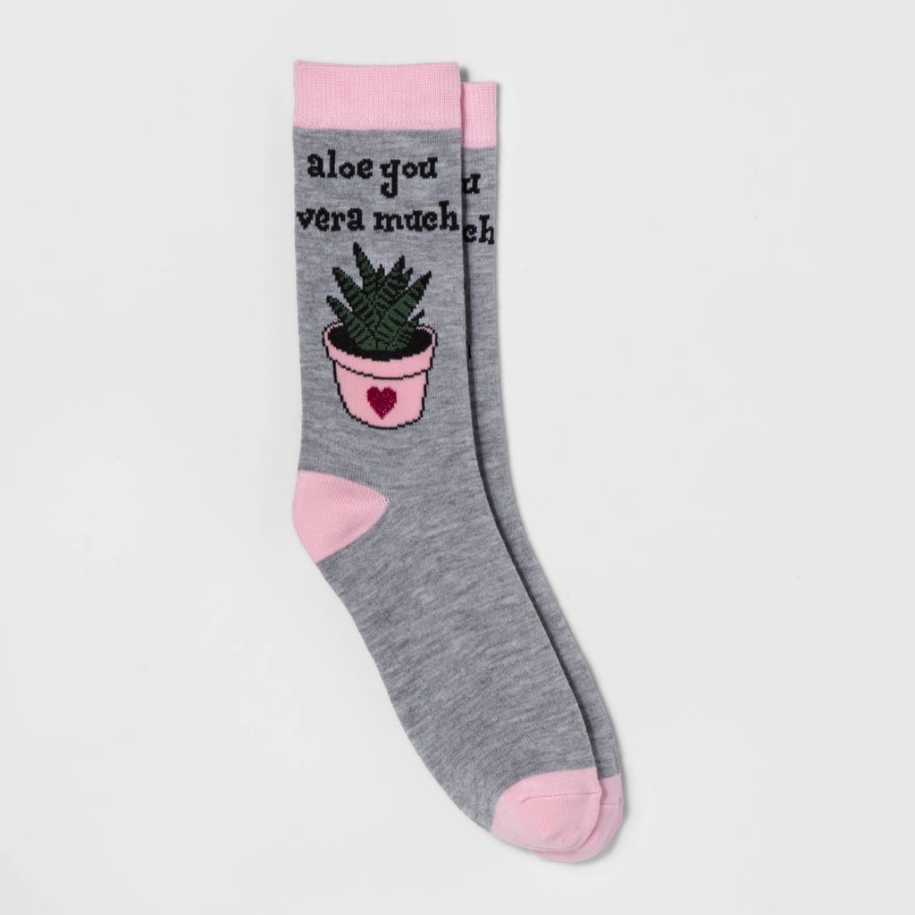 Xhilaration Aloe You Vera Much Valentine's Day Socks