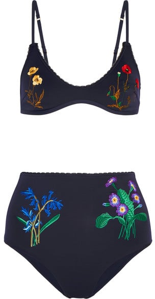 We can image ourselves lounging around in this Stella McCartney Embroidered Bikini ($370).
