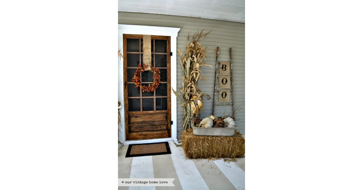 Ladder Banner How to Decorate Your Porch For Fall POPSUGAR Home