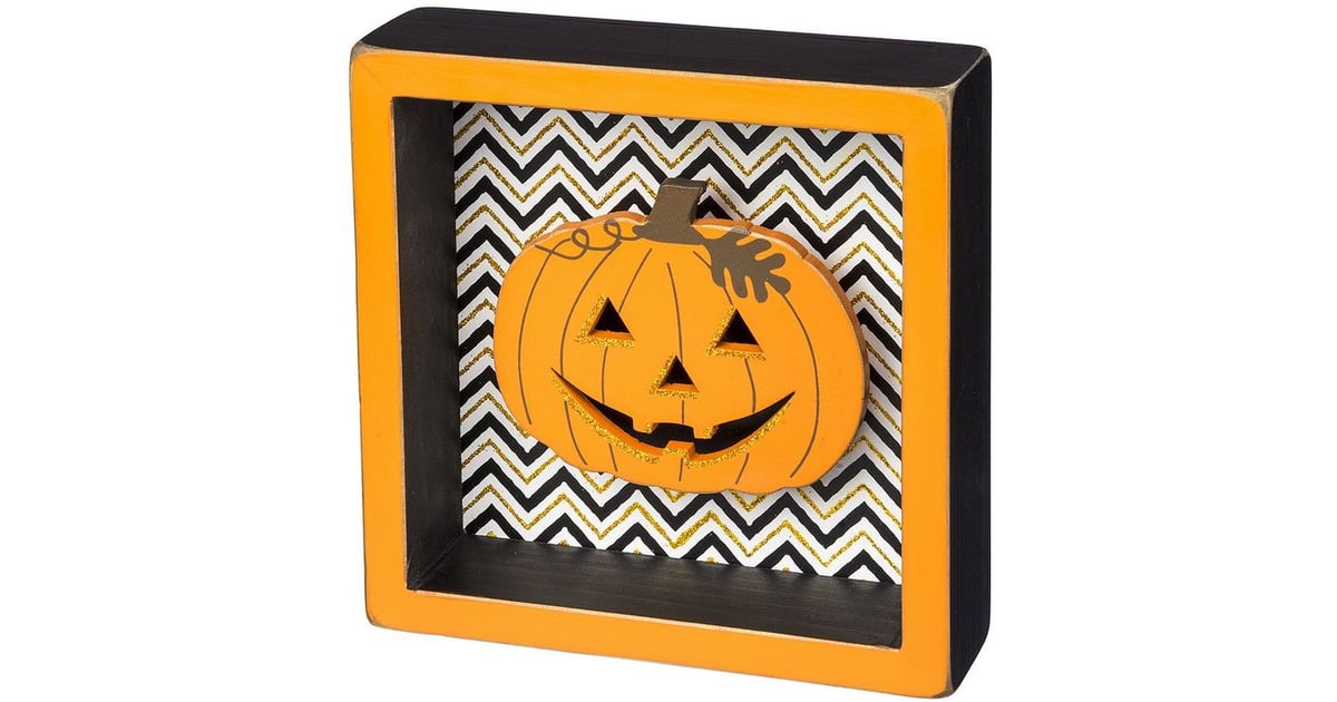 Pumpkin Halloween Sign Cheap Halloween Decorations POPSUGAR Smart