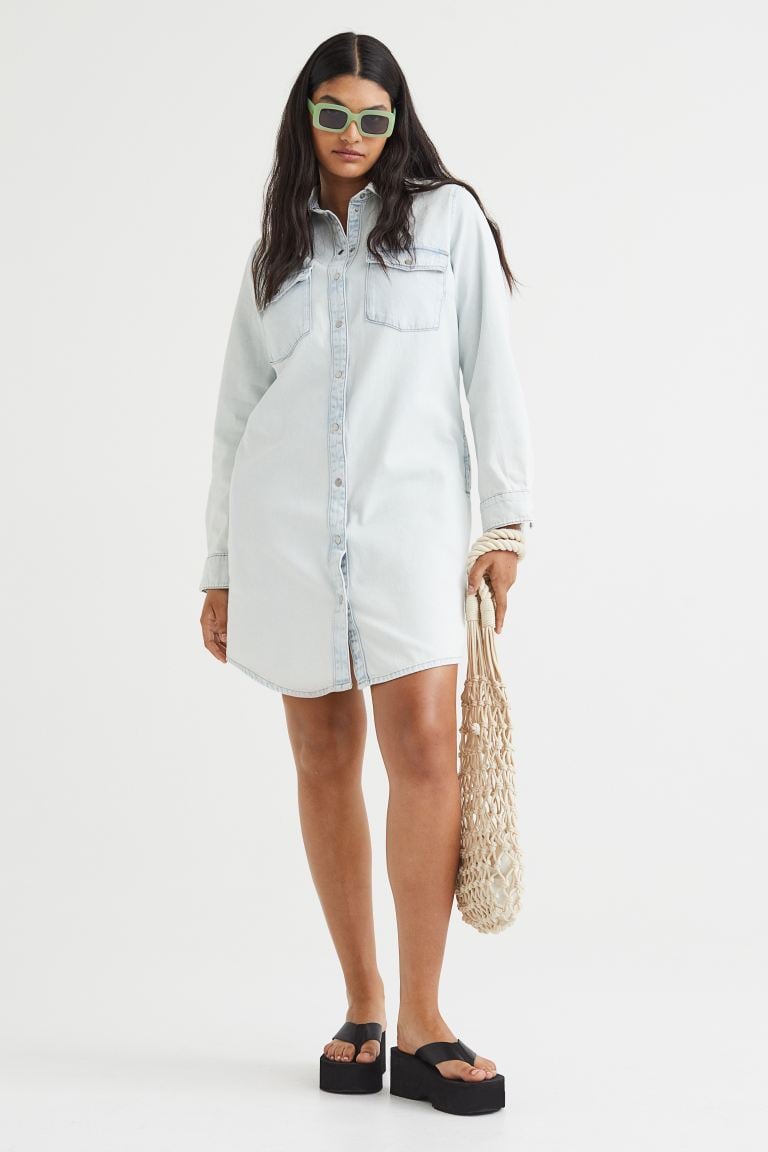 Dressy Denim: H&M Denim Shirt Dress