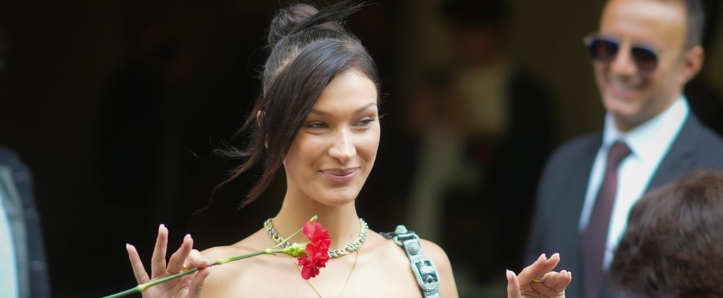 Bella Hadid Wears a Pink Burberry Set With Her New Boyfriend