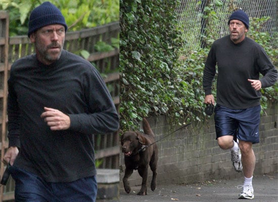 Photos Of House Star Hugh Laurie Out Running With His Pet Dog In London