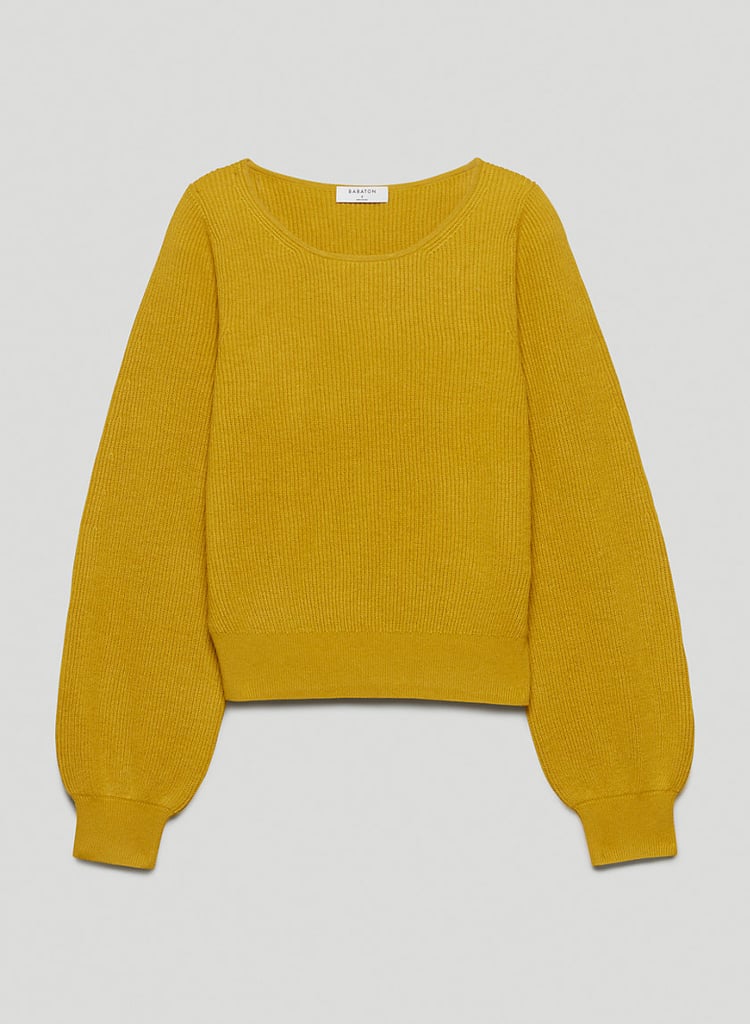 Babaton Column Sweater Balloon-Sleeve Sweater ($98)