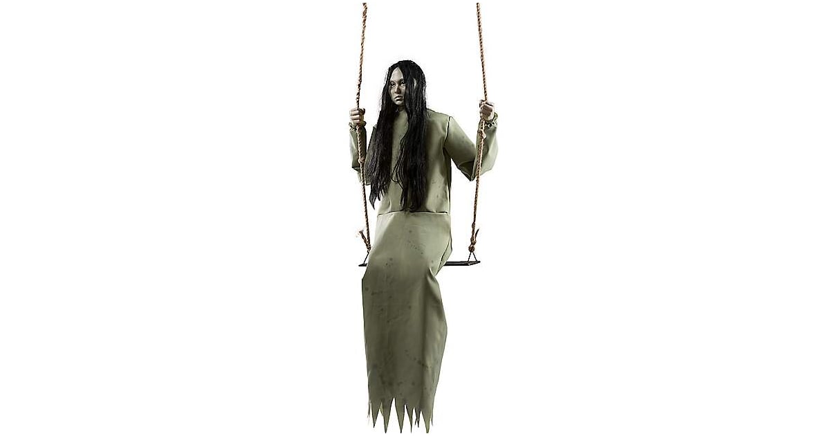 Empty Soul Girl on a Swing Static Prop Scary Halloween Decorations
