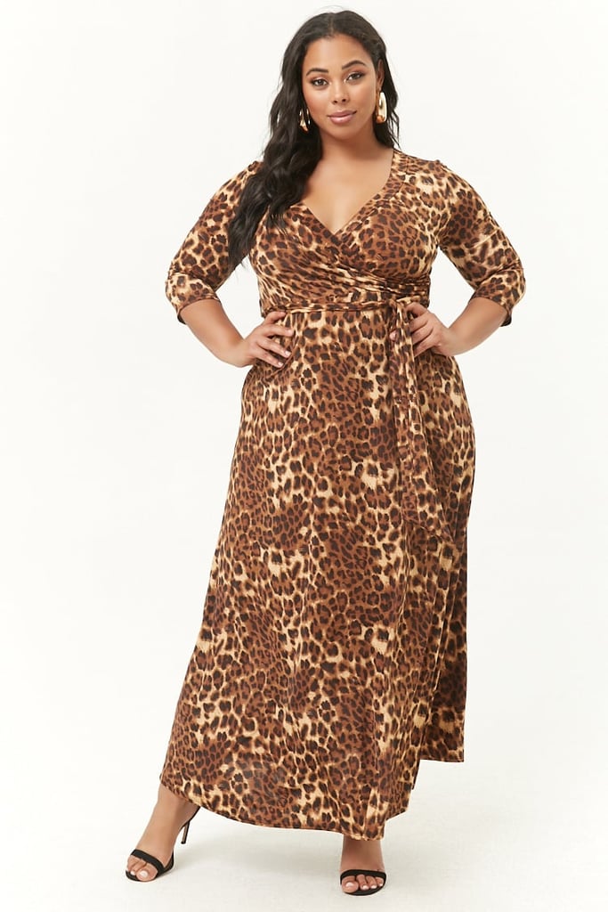 Forever 21 Plus Size Leopard Print Maxi Dress | Leopard Print Dress ...