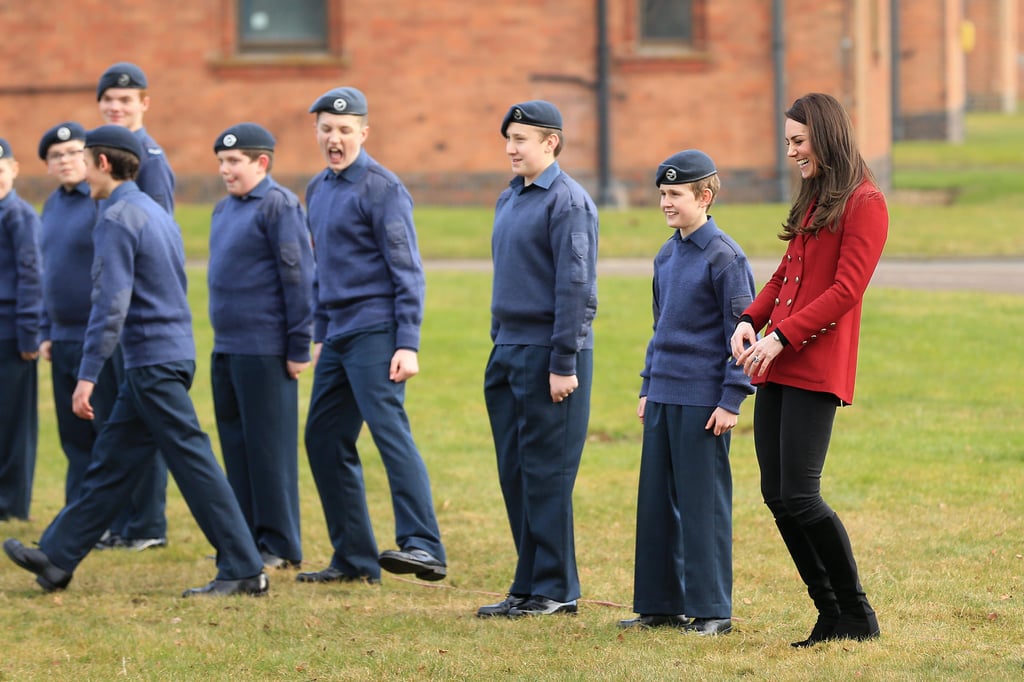 Kate Middleton Visiting Cadets February 2017