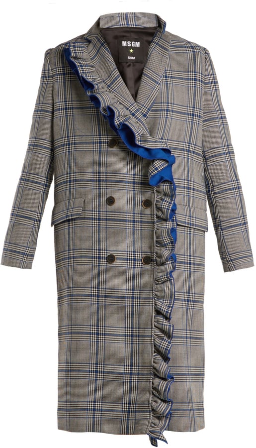 MSGM Asymmetric-Ruffle Coat