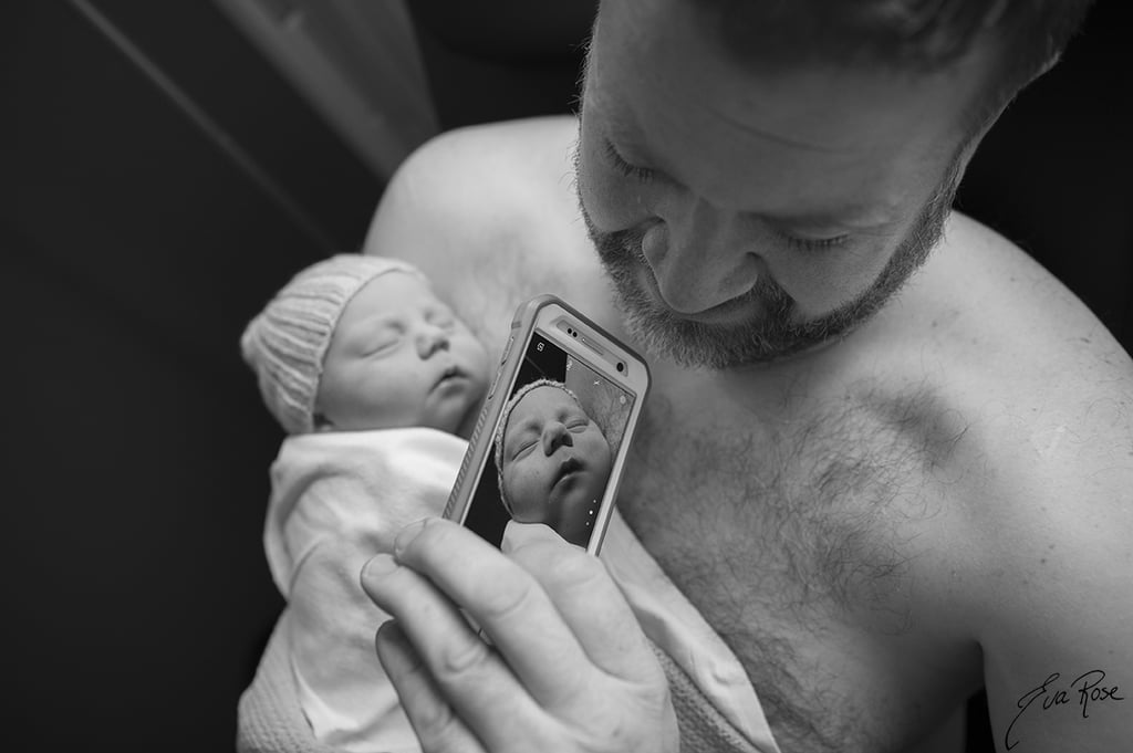 Dad Cries While Baby Is Being Born