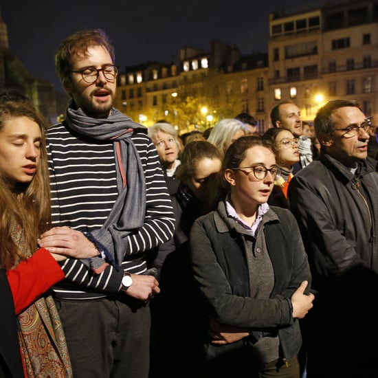 Crowds Sing "Ave Maria" Outside Notre-Dame Cathedral