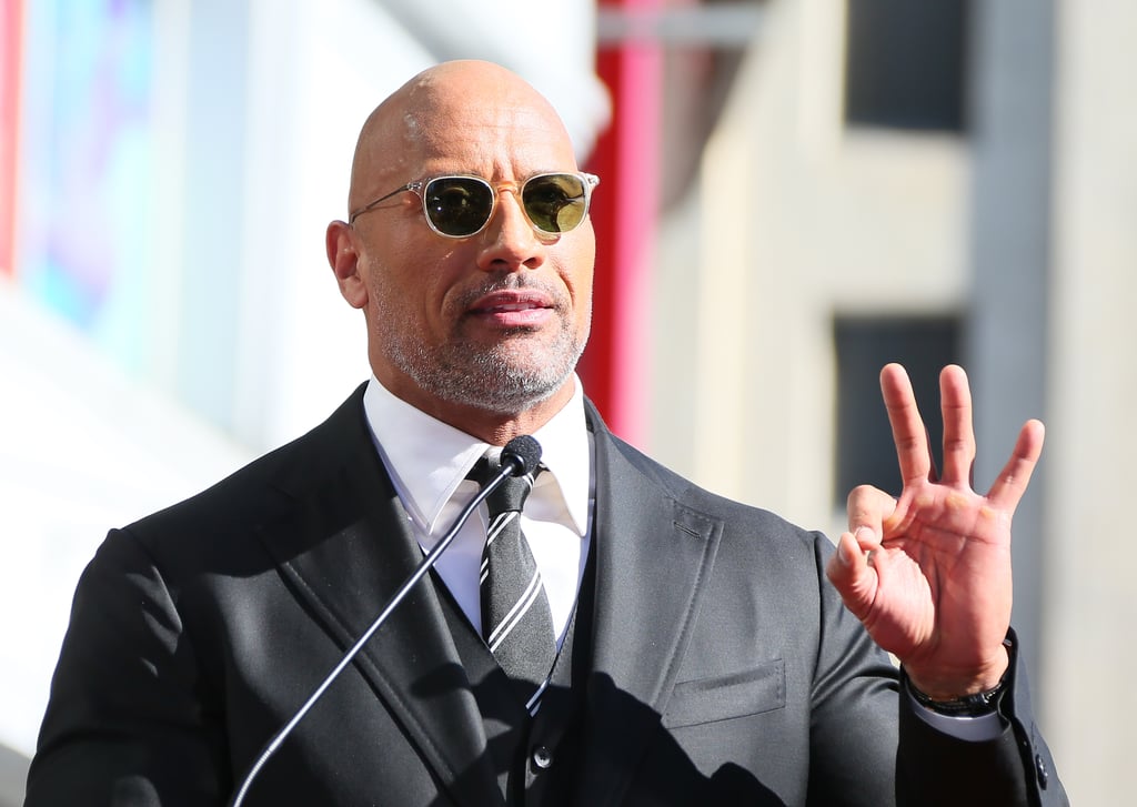 Dwayne Johnson and Family at Hollywood Walk of Fame Ceremony