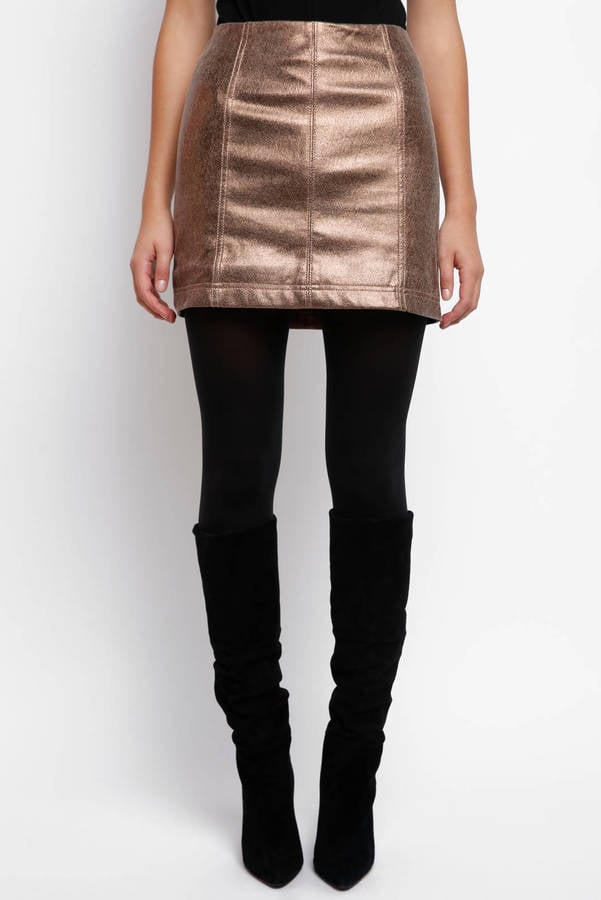 Free People Modern Femme Metallic Skirt