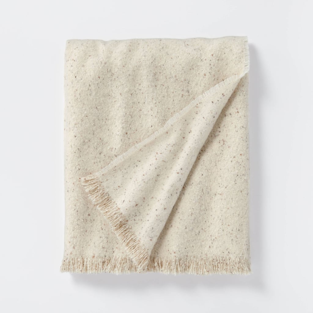 An Affordable Blanket: Threshold designed with Studio McGee Boucle Faux Mohair Throw Blanket