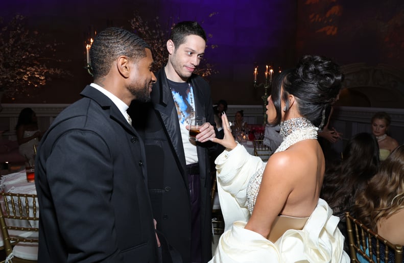 NEW YORK, NEW YORK - MAY 01: (L-R) Usher, Pete Davidson, and Kim Kardashian attend The 2023 Met Gala Celebrating 