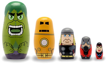 Disney Avengers Wooden Nesting Doll Set