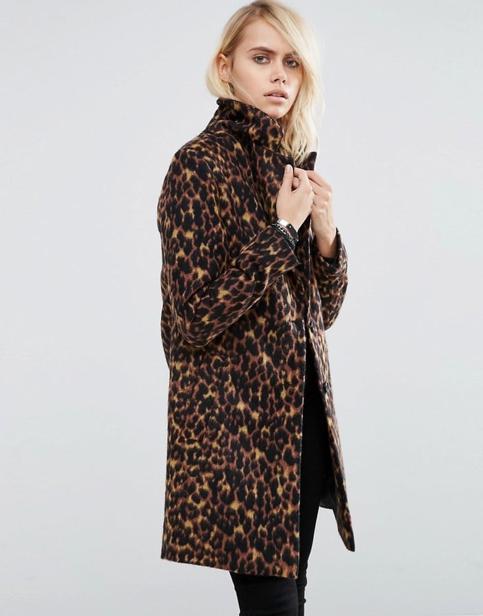 ASOS Slim Coat in Leopard Print ($138)