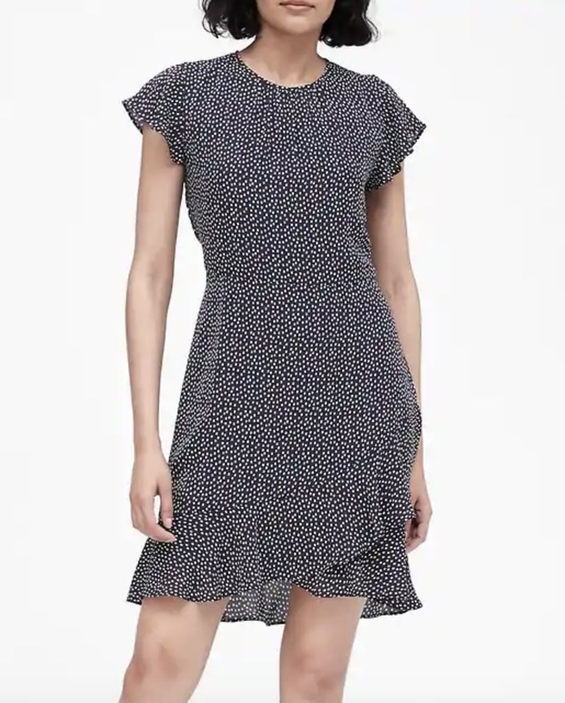 Print Flutter-Sleeve Mini Dress