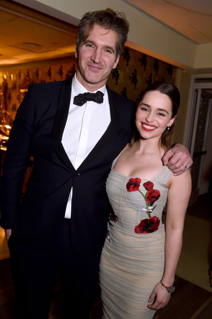 David Benioff hung out with Emilia Clarke at the HBO afterparty.