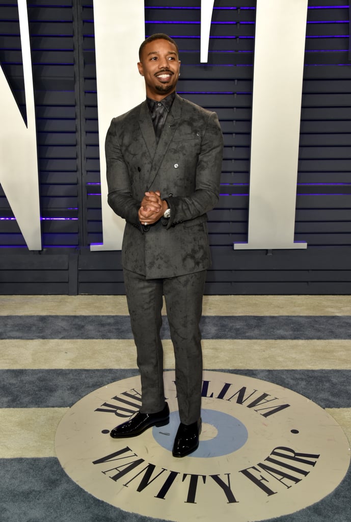 Michael B. Jordan Wears Berluti Suit to the 2019 Vanity Fair Oscar Party