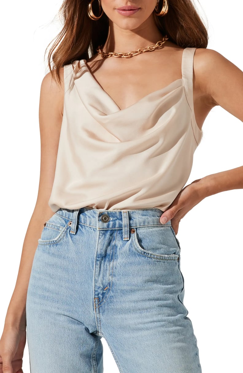 A Flirty Top: ASTR the Label Asymmetric Sleeveless Bodysuit