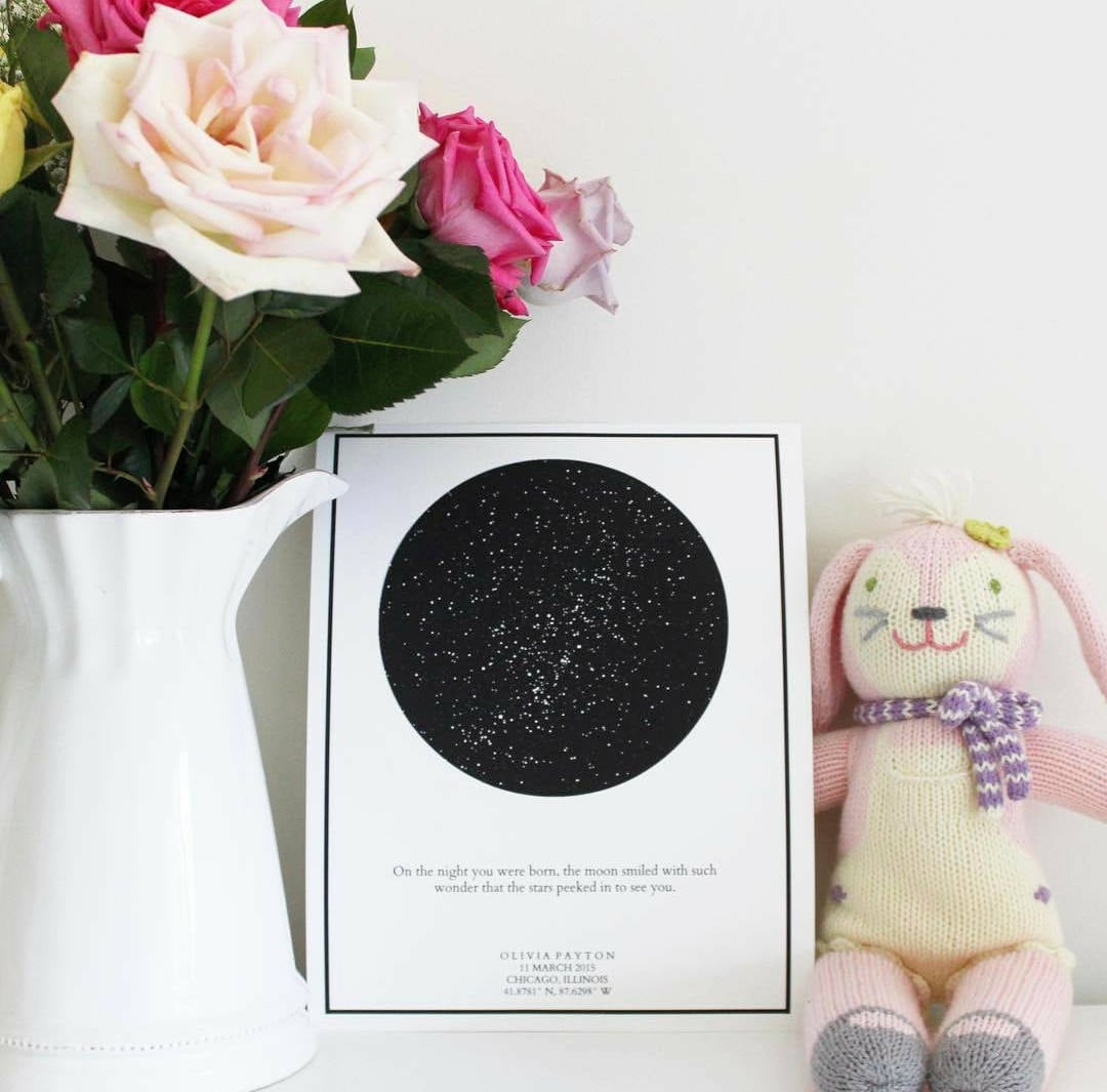 Star Map Wall Art This Is The Most Thoughtful Gift To Give Any Parent Or Grandparent Popsugar Family Photo 5