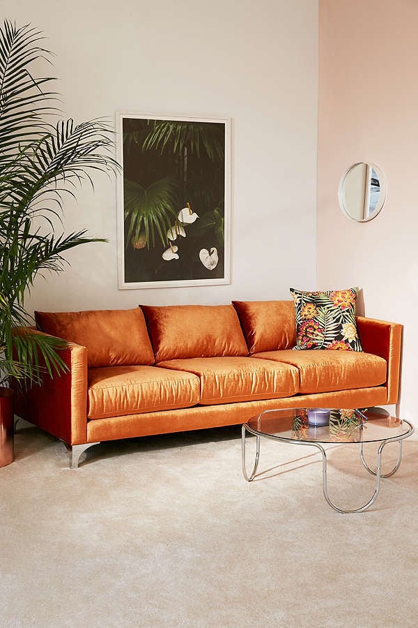 Urban Outfitters Chamberlin Velvet Sofa