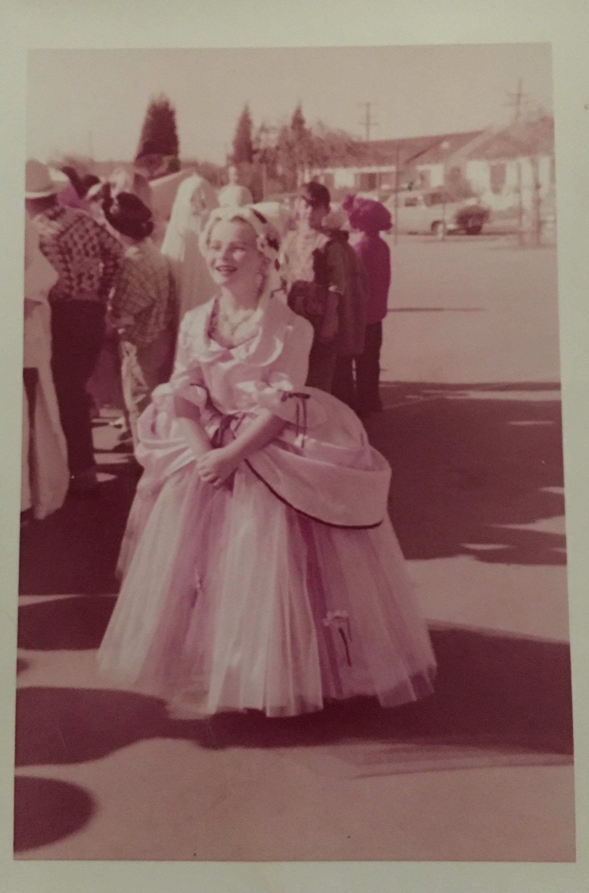 Author's mother in a homemade Martha Washington costume
