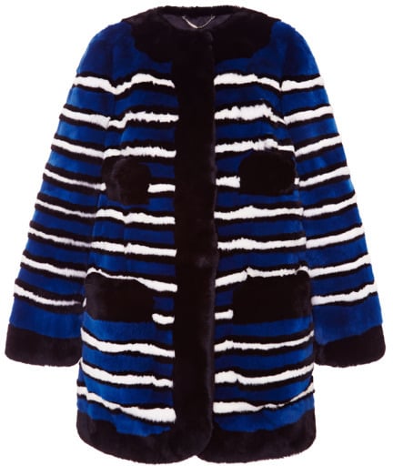 Marc Jacobs Striped Rabbit-Fur Coat ($5,800) | Fashion Gift Ideas 2014 ...