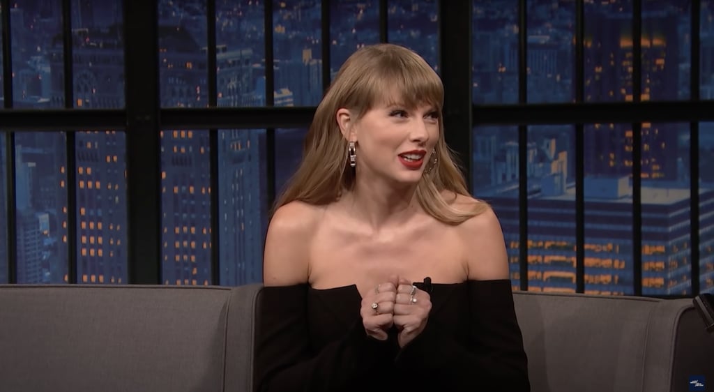 Taylor Swift Channels Diana's "Revenge Dress" on Seth Meyers